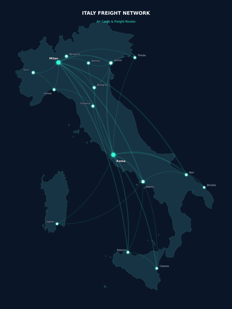 italy freight network